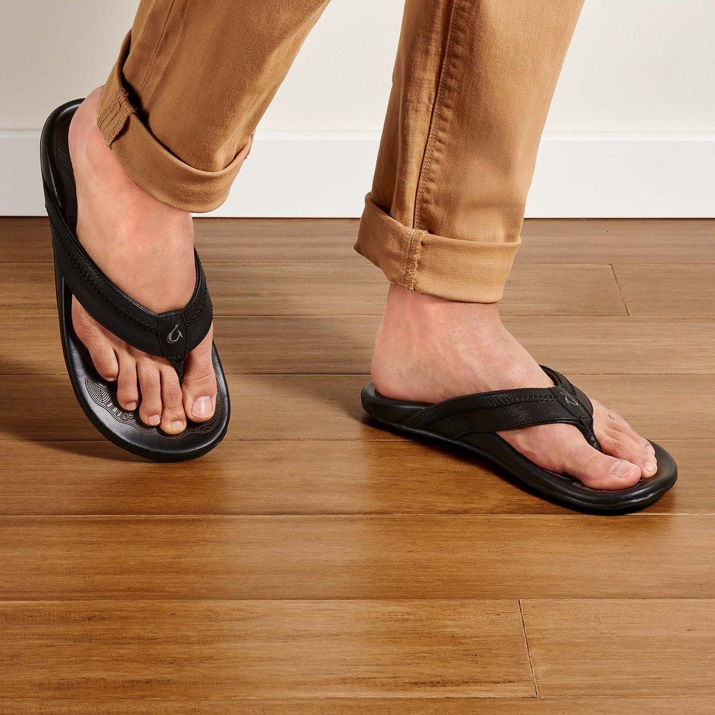 Sandalias Olukai Hiapo - Chanclas Hombre Negros 20529-476